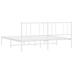 Cadre de lit en métal avec tête de lit, sans matelas