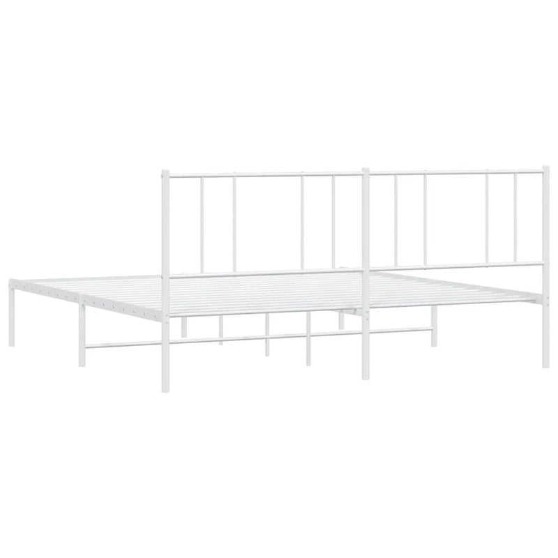 Cadre de lit en métal avec tête de lit, sans matelas