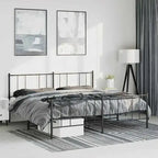 Cadre de lit en métal avec tête de lit, sans matelas
