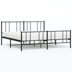 Cadre de lit en métal avec tête de lit, sans matelas