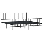 Cadre de lit en métal avec tête de lit, sans matelas