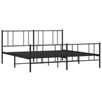 Cadre de lit en métal avec tête de lit, sans matelas