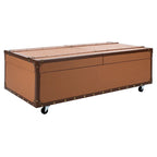 Table basse coffre de rangement Terese avec casier à vin - 120 L x 60 P x 39 H cm - 120x60x39 cm