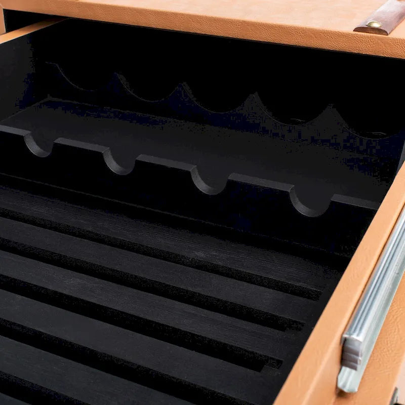 Table basse coffre de rangement Terese avec casier à vin - 120 L x 60 P x 39 H cm - 120x60x39 cm