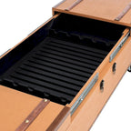 Table basse coffre de rangement Terese avec casier à vin - 120 L x 60 P x 39 H cm - 120x60x39 cm
