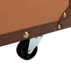 Table basse coffre de rangement Terese avec casier à vin - 120 L x 60 P x 39 H cm - 120x60x39 cm