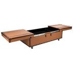 Table basse coffre de rangement Terese avec casier à vin - 120 L x 60 P x 39 H cm - 120x60x39 cm