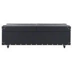 Table basse coffre de rangement Terese avec casier à vin - 120 L x 60 P x 39 H cm - 120x60x39 cm