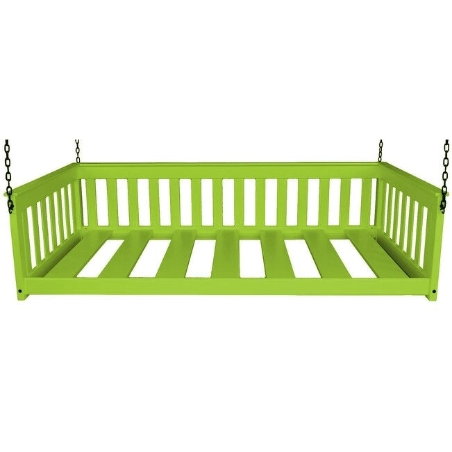 Lit de repos suspendu Pine Twin Mission avec chaîne