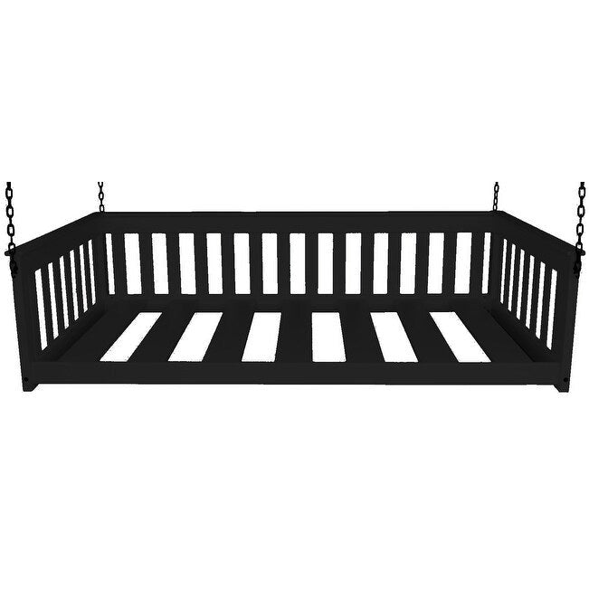 Lit de repos suspendu Pine Twin Mission avec chaîne