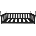 Lit de repos suspendu Pine Twin Mission avec chaîne