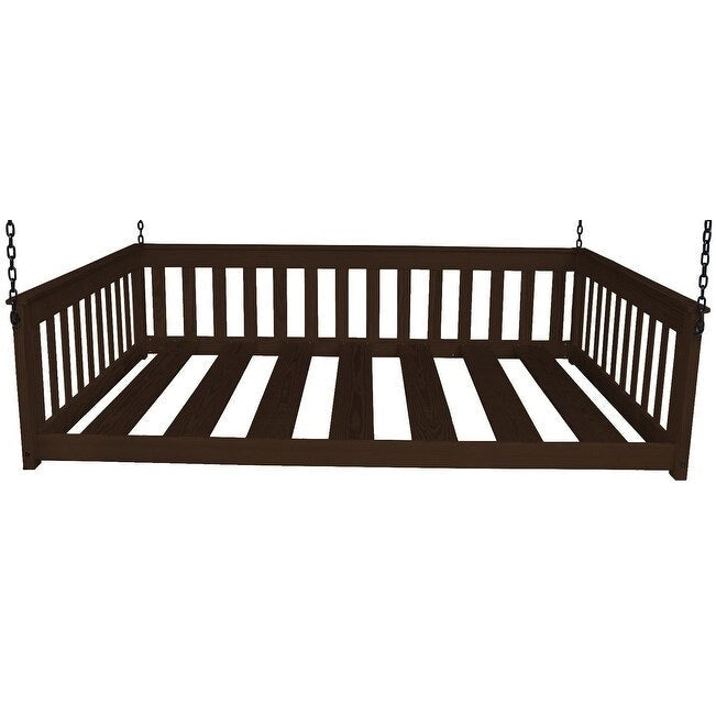 Lit de repos suspendu Pine Twin Mission avec chaîne