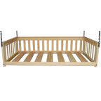 Lit de repos suspendu Pine Twin Mission avec chaîne