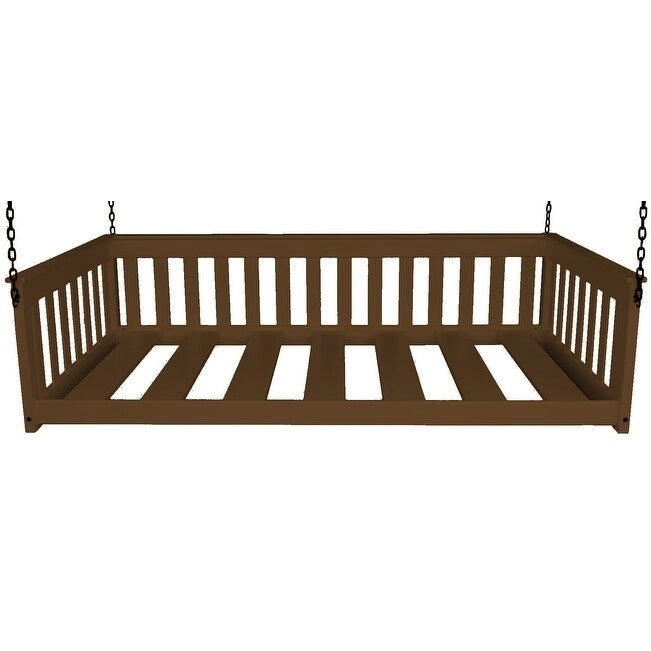 Lit de repos suspendu Pine Twin Mission avec chaîne