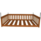 Lit de repos suspendu Pine Twin Mission avec chaîne