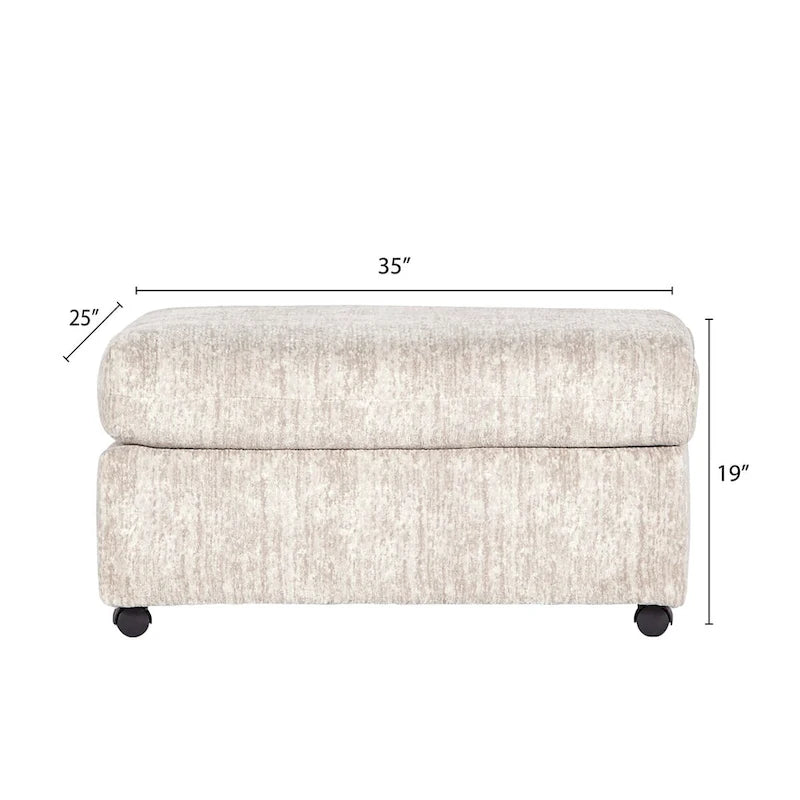 Nason Living Room Ottoman, parchemin