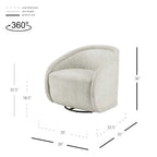 Fauteuil d'appoint pivotant en tissu Margareth