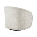 Fauteuil d'appoint pivotant en tissu Margareth