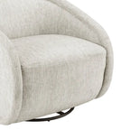 Fauteuil d'appoint pivotant en tissu Margareth
