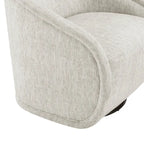 Fauteuil d'appoint pivotant en tissu Margareth