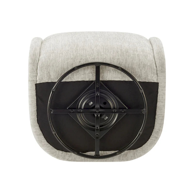 Fauteuil d'appoint pivotant en tissu Margareth