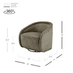 Fauteuil d'appoint pivotant en tissu Margareth