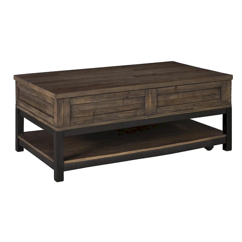 Grayish Brown Casual Rectangular Lift Top Cocktail Table