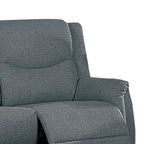 Causeuse inclinable manuelle recouverte d'un tissu façon toile de jute