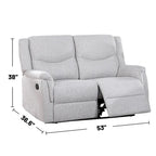Causeuse inclinable manuelle recouverte d'un tissu façon toile de jute