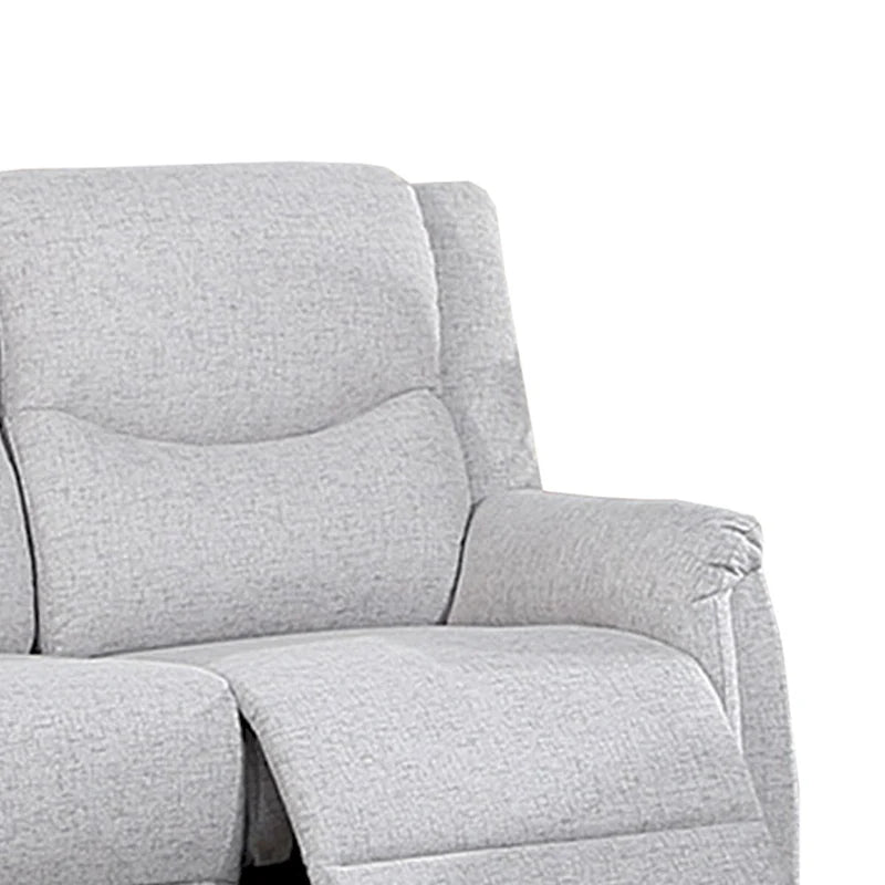 Causeuse inclinable manuelle recouverte d'un tissu façon toile de jute