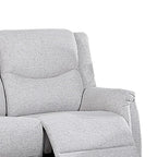 Causeuse inclinable manuelle recouverte d'un tissu façon toile de jute