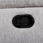 Causeuse inclinable manuelle recouverte d'un tissu façon toile de jute