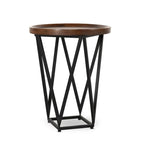Table d'appoint Lamar en bois de manguier brun moyen