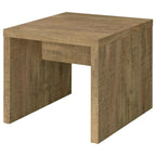 Table d'appoint Nette de 61 cm avec marques de scie brutes, bois, marron naturel