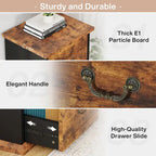 Classeur 4 tiroirs pour bureau à domicile, classeur vertical en bois pour format A4/lettre