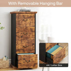 Classeur 4 tiroirs pour bureau à domicile, classeur vertical en bois pour format A4/lettre