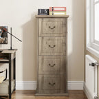 Classeur 4 tiroirs pour bureau à domicile, classeur vertical en bois pour format A4/lettre